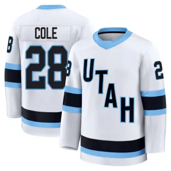 Men's Ian Cole Utah Hockey Club Away Jersey - White Premium
