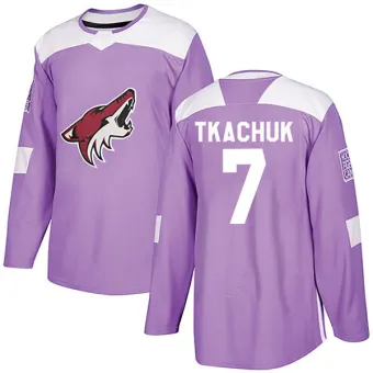 Men's Keith Tkachuk Arizona Coyotes Fights Cancer Practice Jersey - Purple Authentic