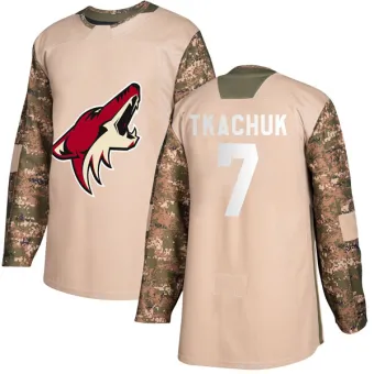 Men's Keith Tkachuk Arizona Coyotes Veterans Day Practice Jersey - Camo Authentic