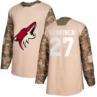 Men's Teppo Numminen Arizona Coyotes Veterans Day Practice Jersey - Camo Authentic