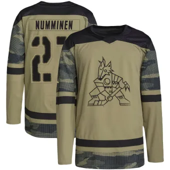 Youth Teppo Numminen Arizona Coyotes Military Appreciation Practice Jersey - Camo Authentic